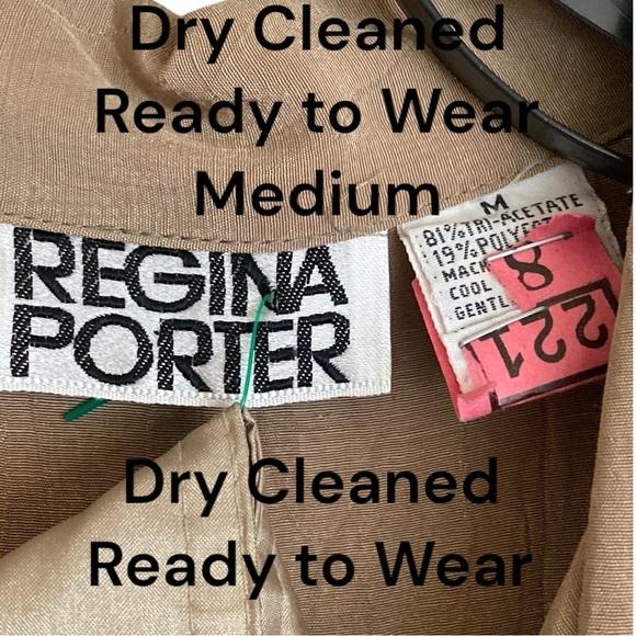 Vintage Regina Porter Shirt Dress Elegant Brown Button-Down Midi Tri-Acetate (M) - Picture 11 of 13